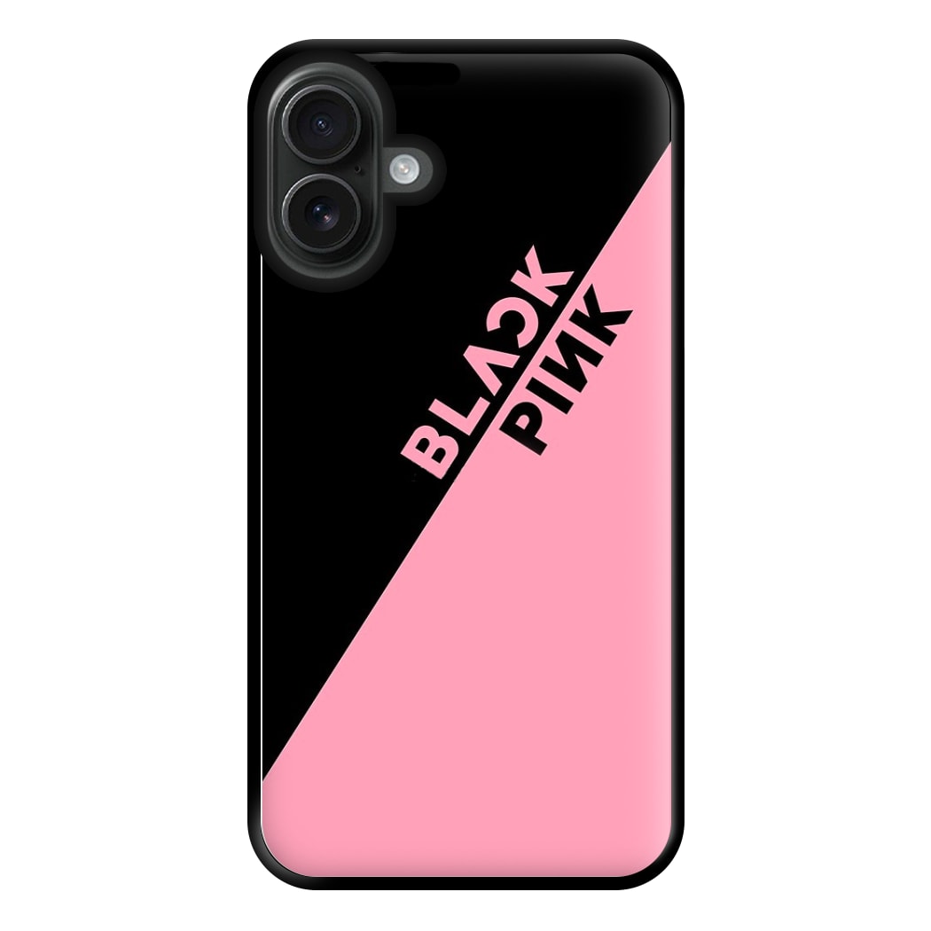 Diagonal Girl K-Pop Band Logo Phone Case for iPhone 16 Plus