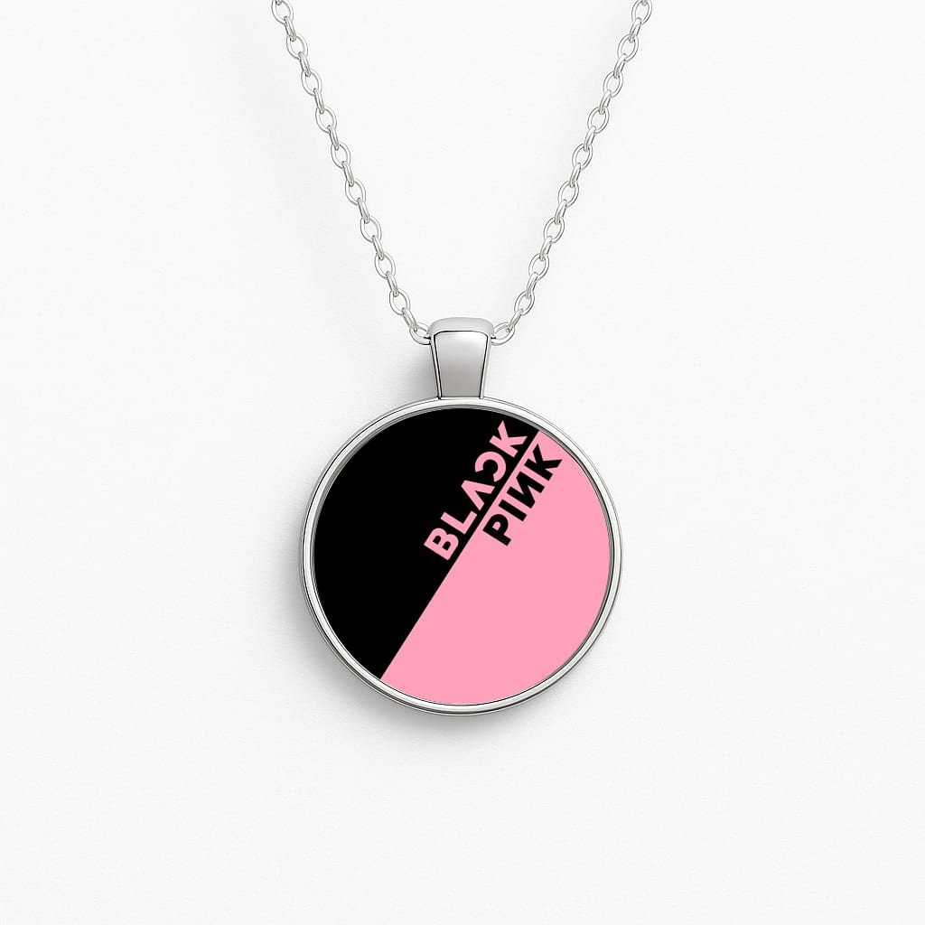 Diagonal Girl K-Pop Band Logo Circle Necklace