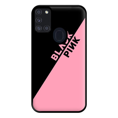 Diagonal Girl K-Pop Band Logo Phone Case for Galaxy A21s