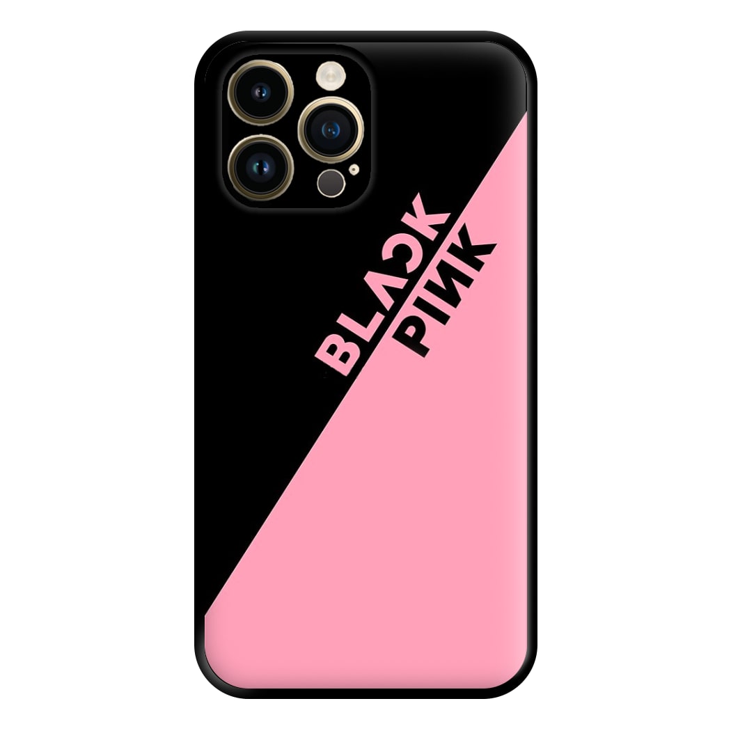 Diagonal Girl K-Pop Band Logo Phone Case for iPhone 14 Pro Max