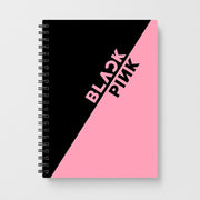 Diagonal Girl K-Pop Band Logo Notebook 1