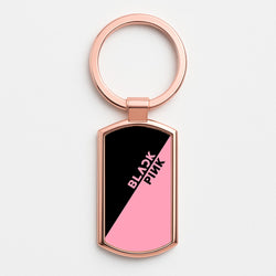 Diagonal Girl K-Pop Band Logo Rose Gold Keyring