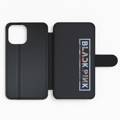 Vertical Girl K-Pop Band Logo Flip Phone Case