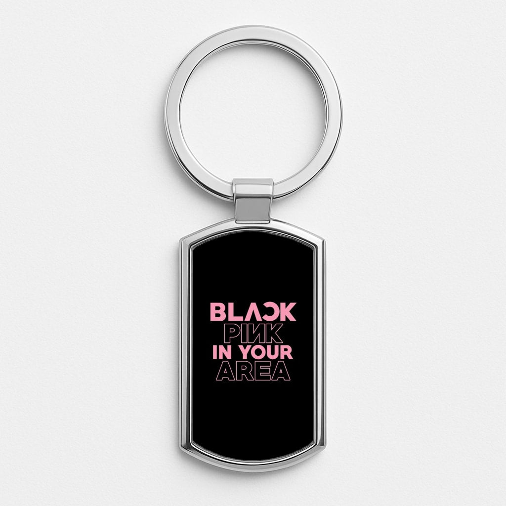 Girl K-Pop Band In Your Area - Black Silver Keyring
