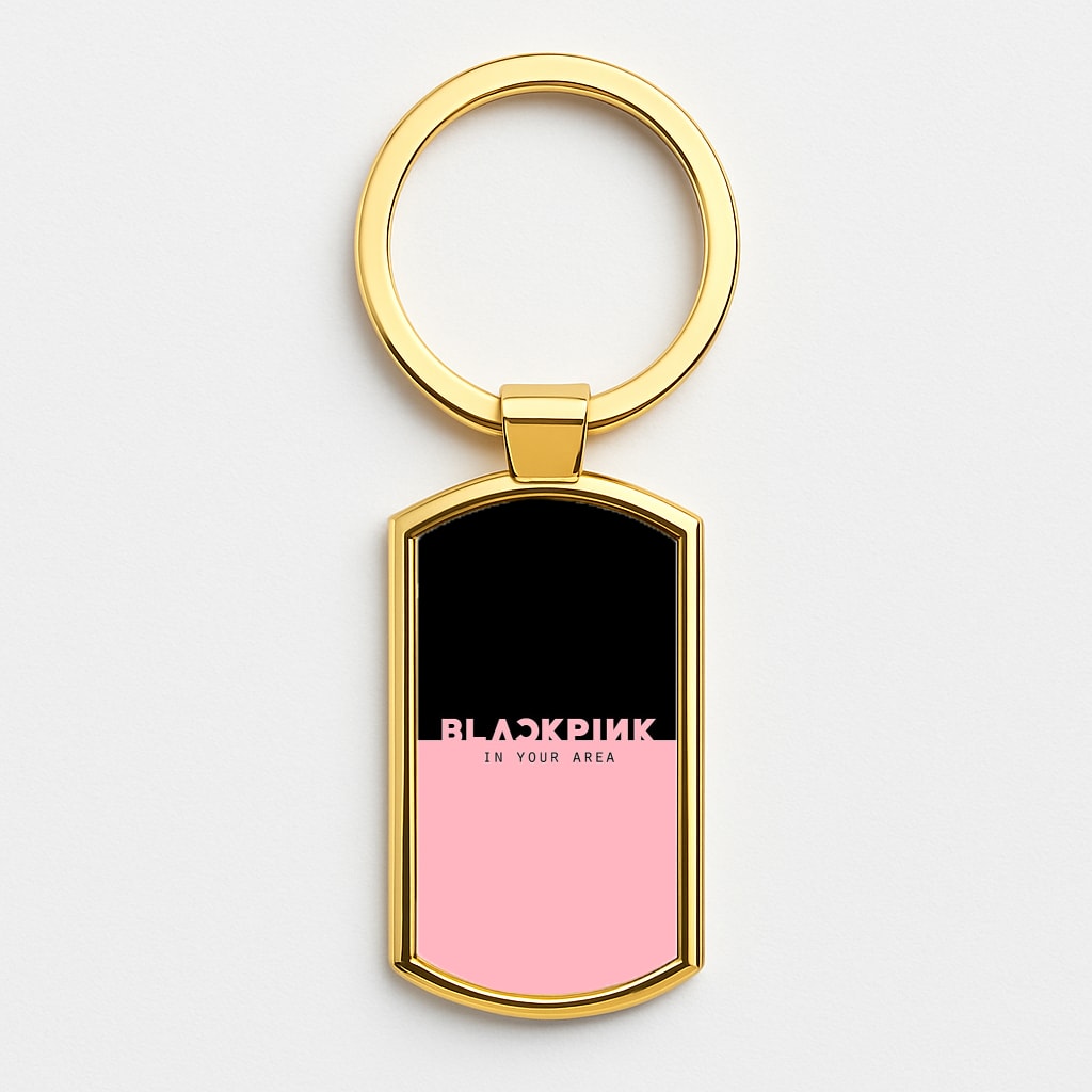 Girl K-Pop Band In Your Area Gold Keyring