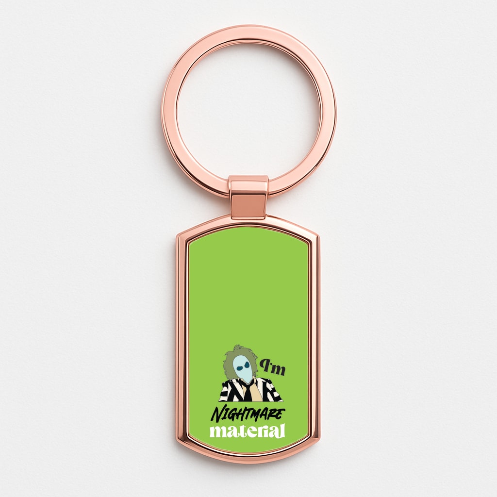 I'm Nightmare Material Rose Gold Keyring