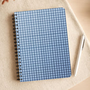 Back to Casics - Blue Gingham Weave Notebook 3
