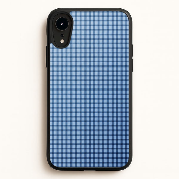Back to Casics - Blue Gingham Weave Phone Case - iPhone XR / Standard