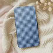 Back to Casics - Blue Gingham Weave Flip / Wallet Phone Case 5