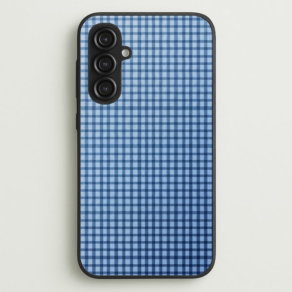 Back to Casics - Blue Gingham Weave Phone Case - Galaxy S23FE / Standard