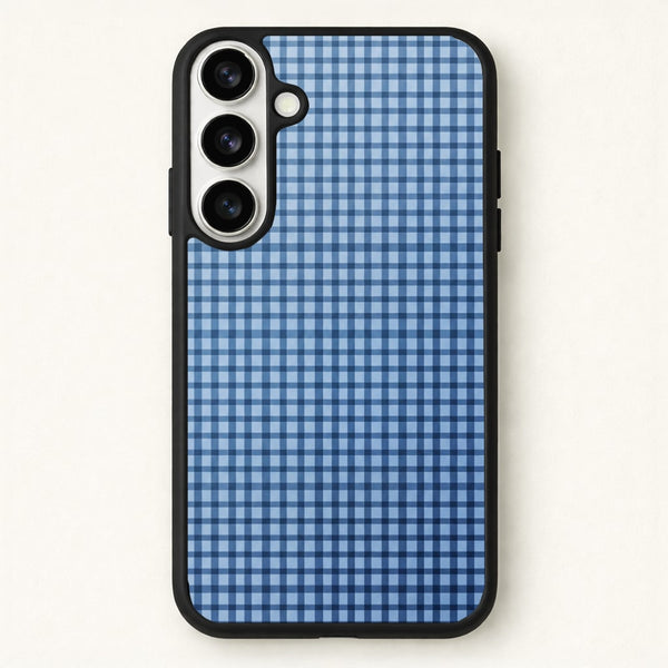 Back to Casics - Blue Gingham Weave Phone Case - Galaxy S26 Plus / Standard