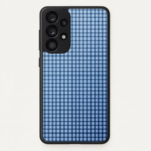Back to Casics - Blue Gingham Weave Phone Case - Galaxy A53 / Standard