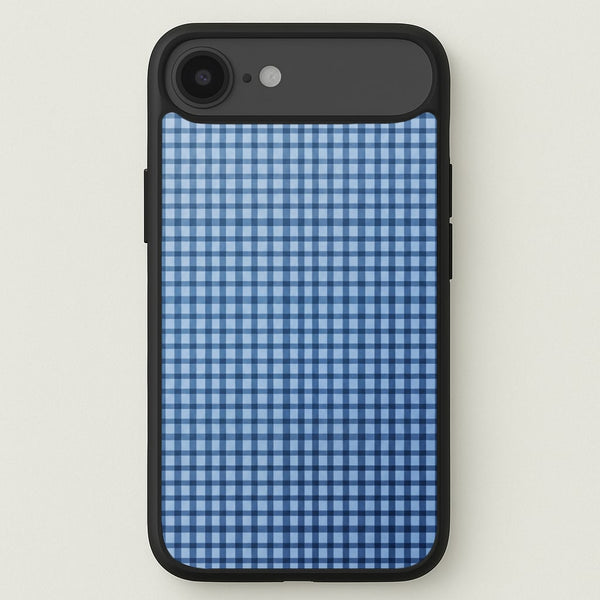 Back to Casics - Blue Gingham Weave Phone Case - iPhone 17 Air / Standard