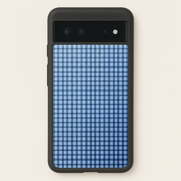 Back to Casics - Blue Gingham Weave Phone Case - Google Pixel 6 / Standard