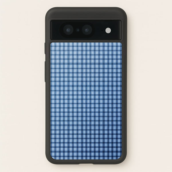 Back to Casics - Blue Gingham Weave Phone Case - Google Pixel 8 / Standard