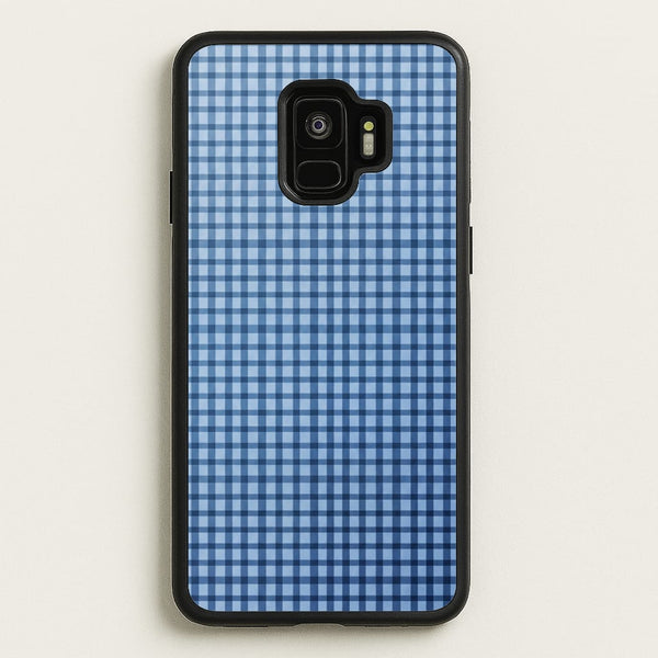 Back to Casics - Blue Gingham Weave Phone Case - Galaxy S9 / Standard