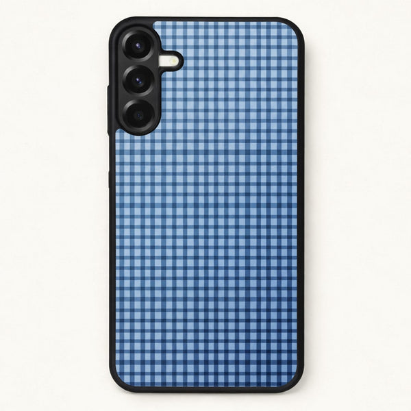 Back to Casics - Blue Gingham Weave Phone Case - Galaxy A17 / Standard