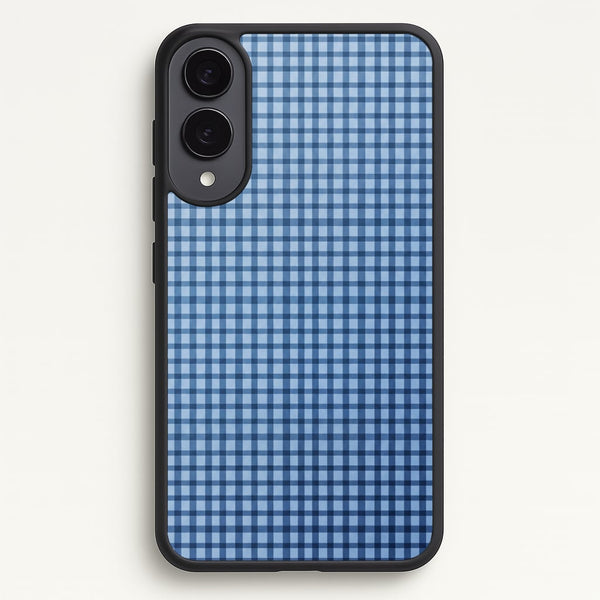 Back to Casics - Blue Gingham Weave Phone Case - Galaxy S25 Edge / Standard