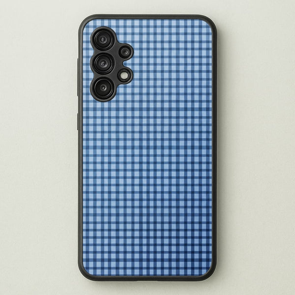 Back to Casics - Blue Gingham Weave Phone Case - Galaxy A13 / Standard