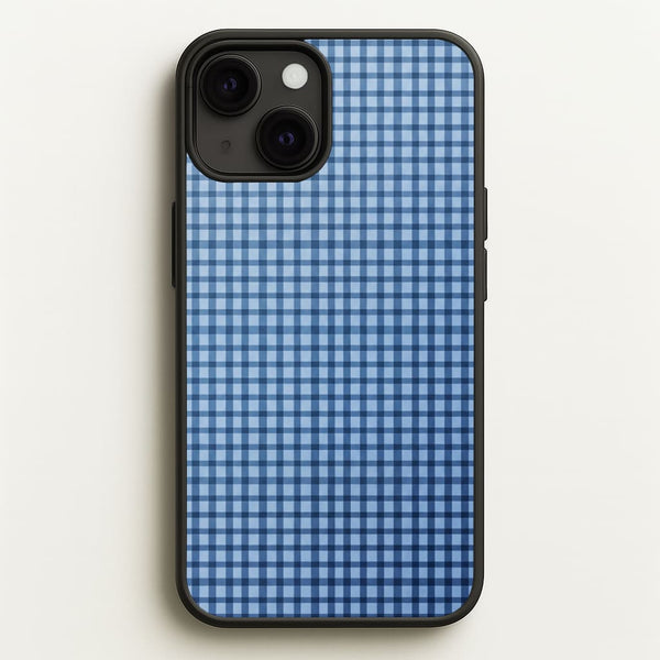 Back to Casics - Blue Gingham Weave Phone Case - iPhone 13 Mini / Standard