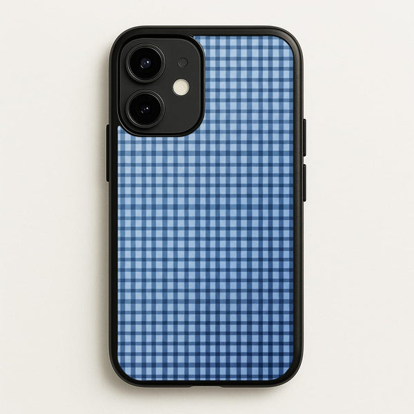 Back to Casics - Blue Gingham Weave Phone Case - iPhone 12 Mini / Standard