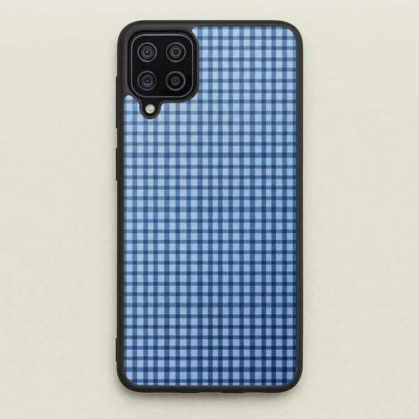 Back to Casics - Blue Gingham Weave Phone Case - Galaxy A12 / Standard