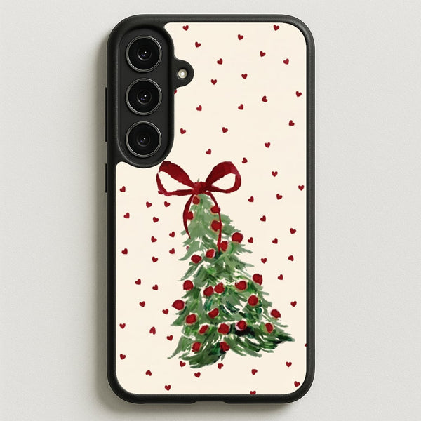 Painted Christmas Tree Hearts Phone Case - Galaxy S26FE / Standard