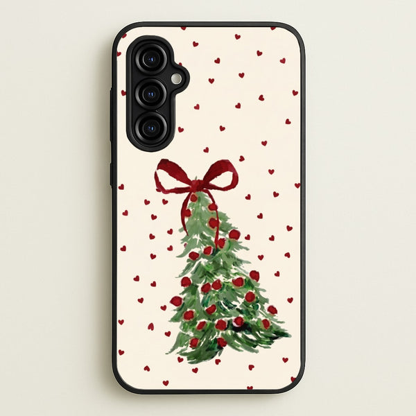 Painted Christmas Tree Hearts Phone Case - Galaxy A54 / Standard