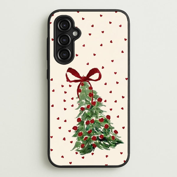 Painted Christmas Tree Hearts Phone Case - Galaxy A14 / Standard