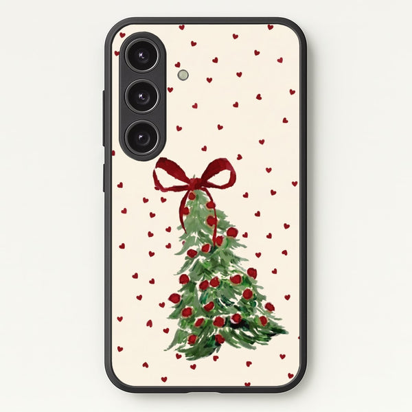Painted Christmas Tree Hearts Phone Case - Galaxy S24FE / Standard