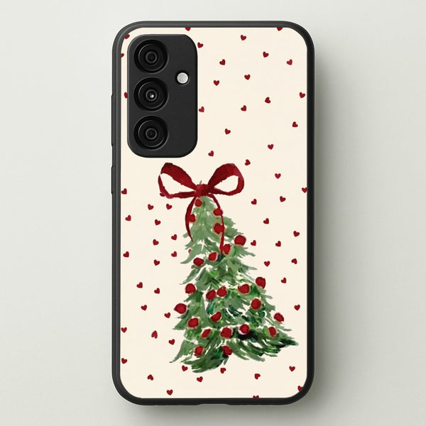 Painted Christmas Tree Hearts Phone Case - Galaxy A35 / Standard