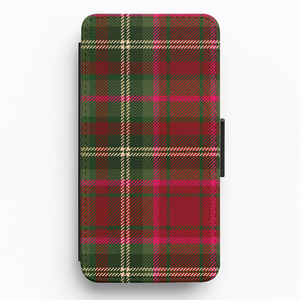 Christmas Tartan Flip / Wallet Phone Case