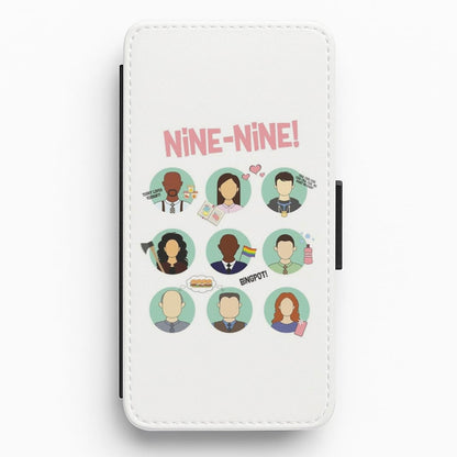 Nine Nine Characters - B99 Flip / Wallet Phone Case