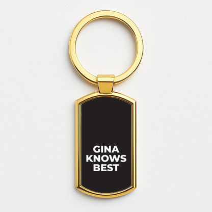 Gina Knows Best - B99 Gold Keyring