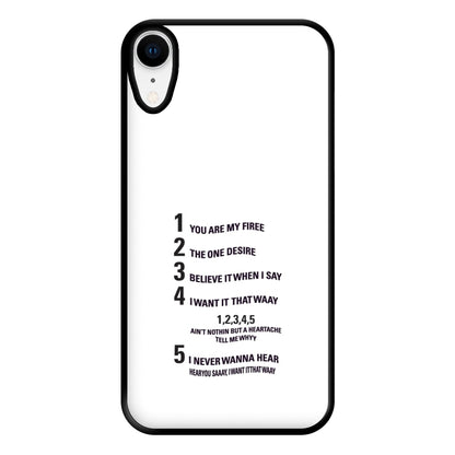 I Want It That Way - B99 Phone Case for iPhone XR