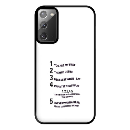 I Want It That Way - B99 Phone Case for Galaxy Note 20 Ultra