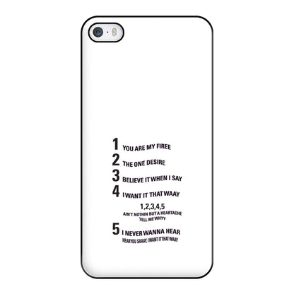 I Want It That Way - B99 Phone Case for iPhone 5 / 5s / SE 2016