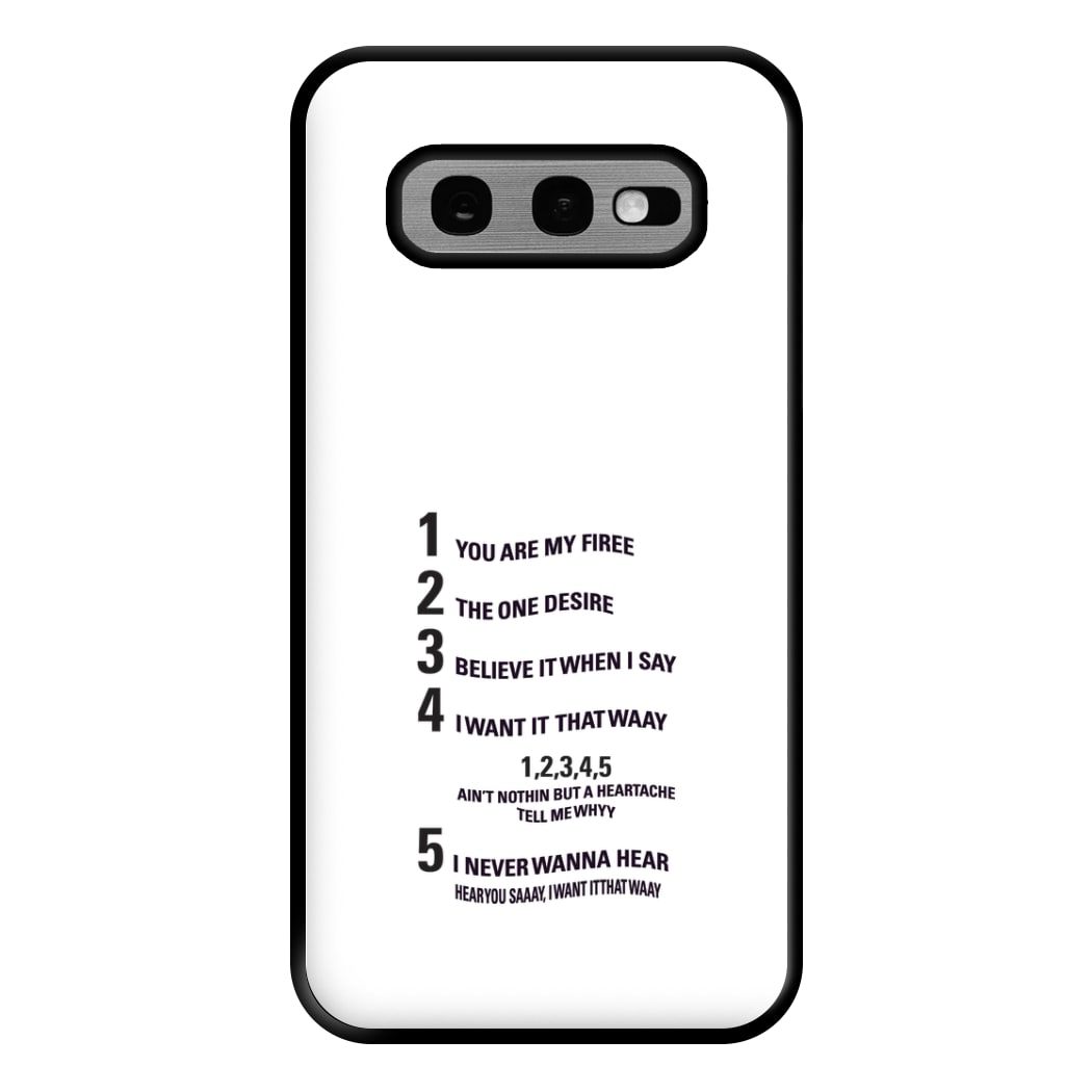 I Want It That Way - B99 Phone Case for Galaxy S10e