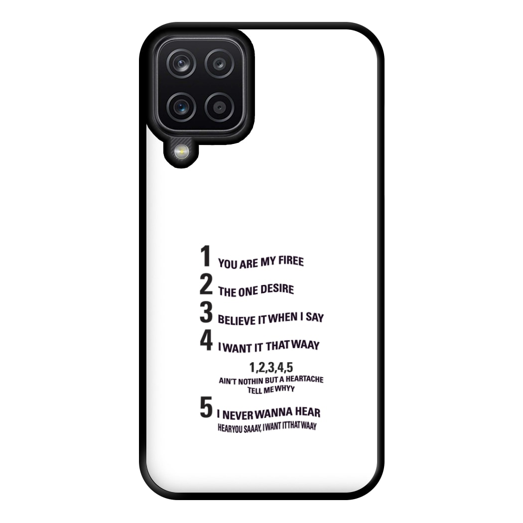 I Want It That Way - B99 Phone Case for Galaxy A12