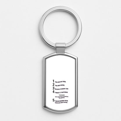 I Want It That Way - B99 Silver Keyring