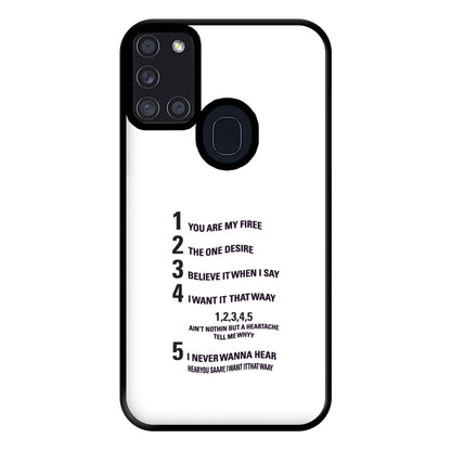 I Want It That Way - B99 Phone Case for Galaxy A21s