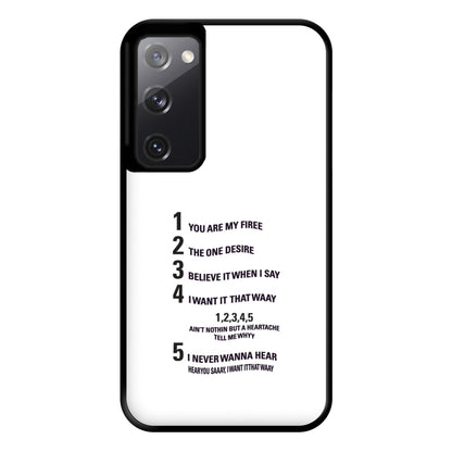 I Want It That Way - B99 Phone Case for Galaxy S20FE