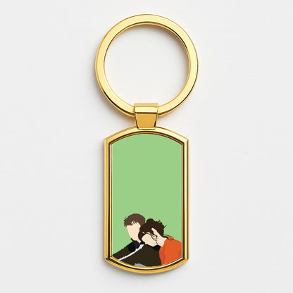 Marianne Resting On Connell Gold Keyring