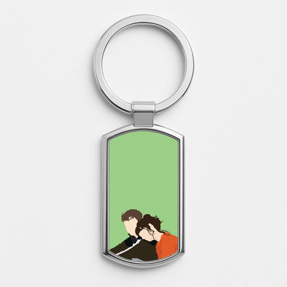 Marianne Resting On Connell Silver Keyring