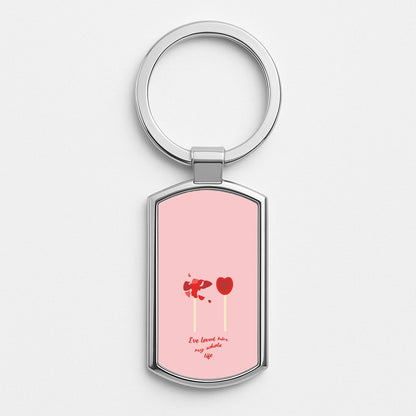 I've Loved Him My Whole Life Silver Keyring