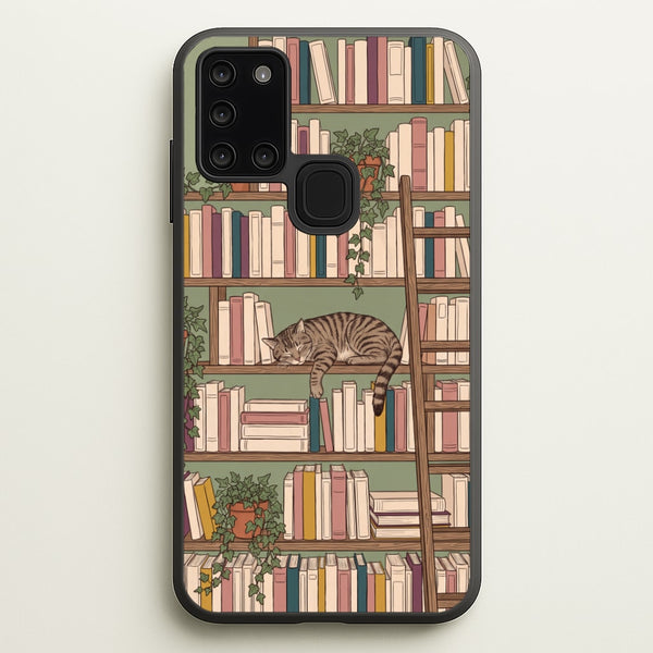 Cat Shelf Phone Case - Galaxy A21s / Standard
