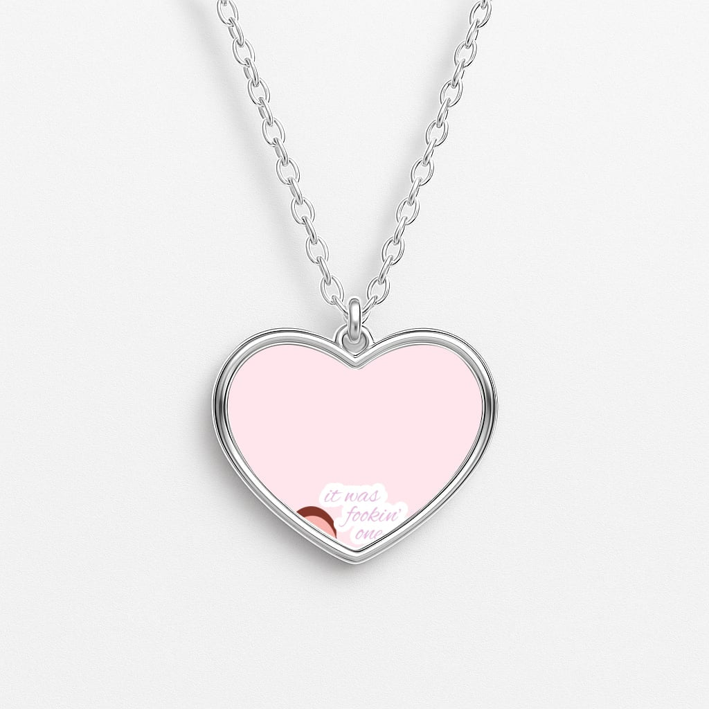 It Was Fookin' One Of Yas - British Pop Culture Heart Necklace