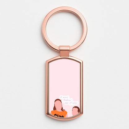 It Was Fookin' One Of Yas - British Pop Culture Rose Gold Keyring