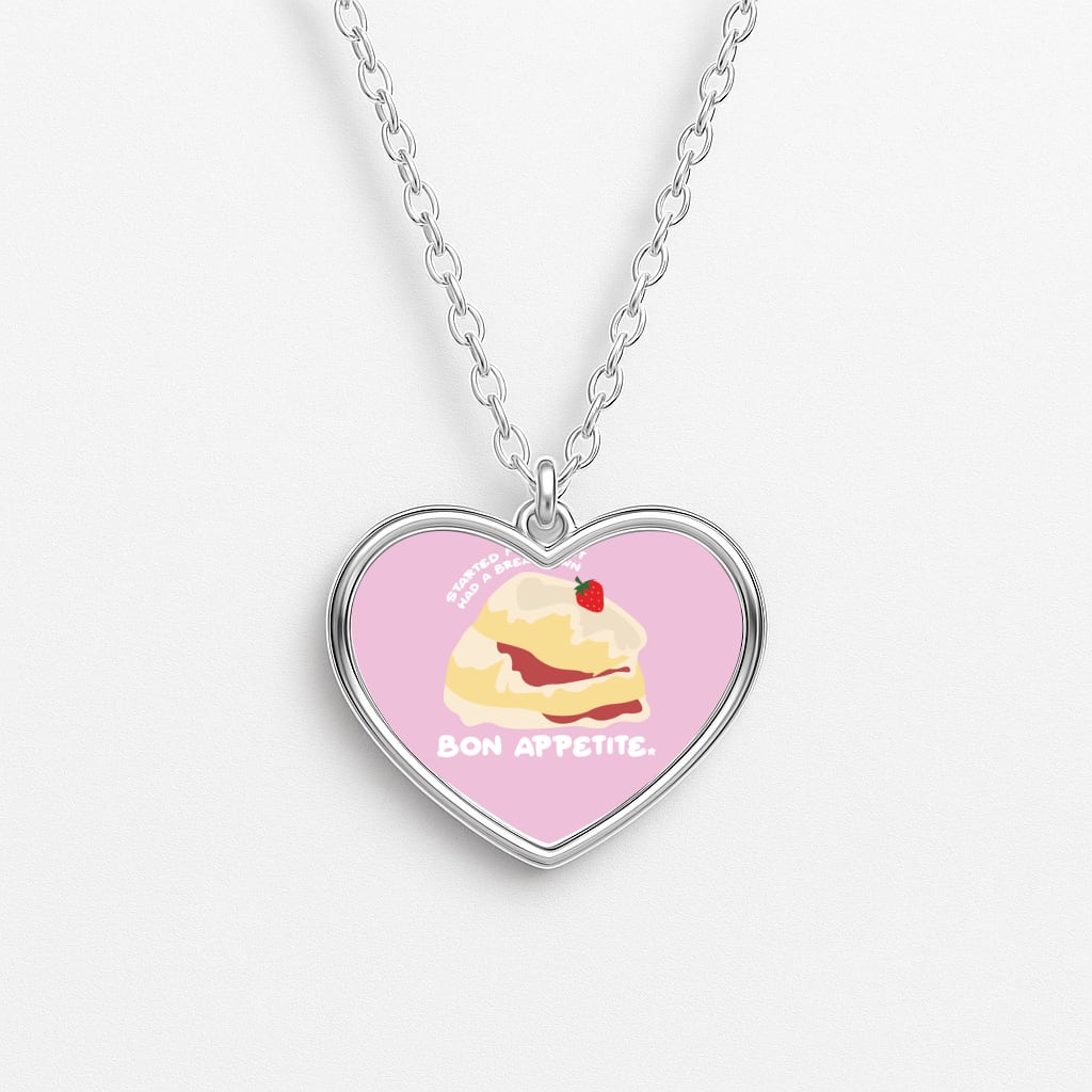 Bon Appetite - British Pop Culture Heart Necklace