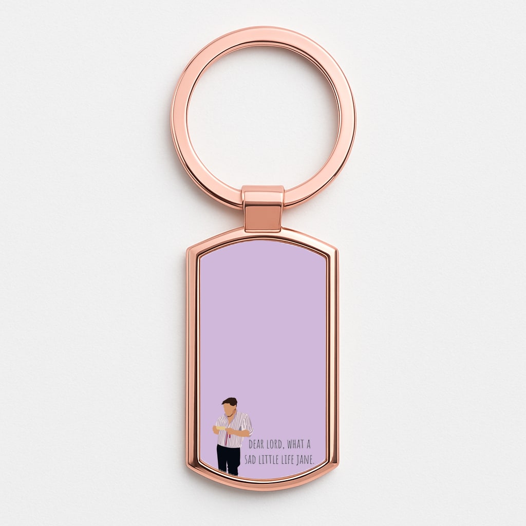 Sad Little Life Jane - British Pop Culture Rose Gold Keyring
